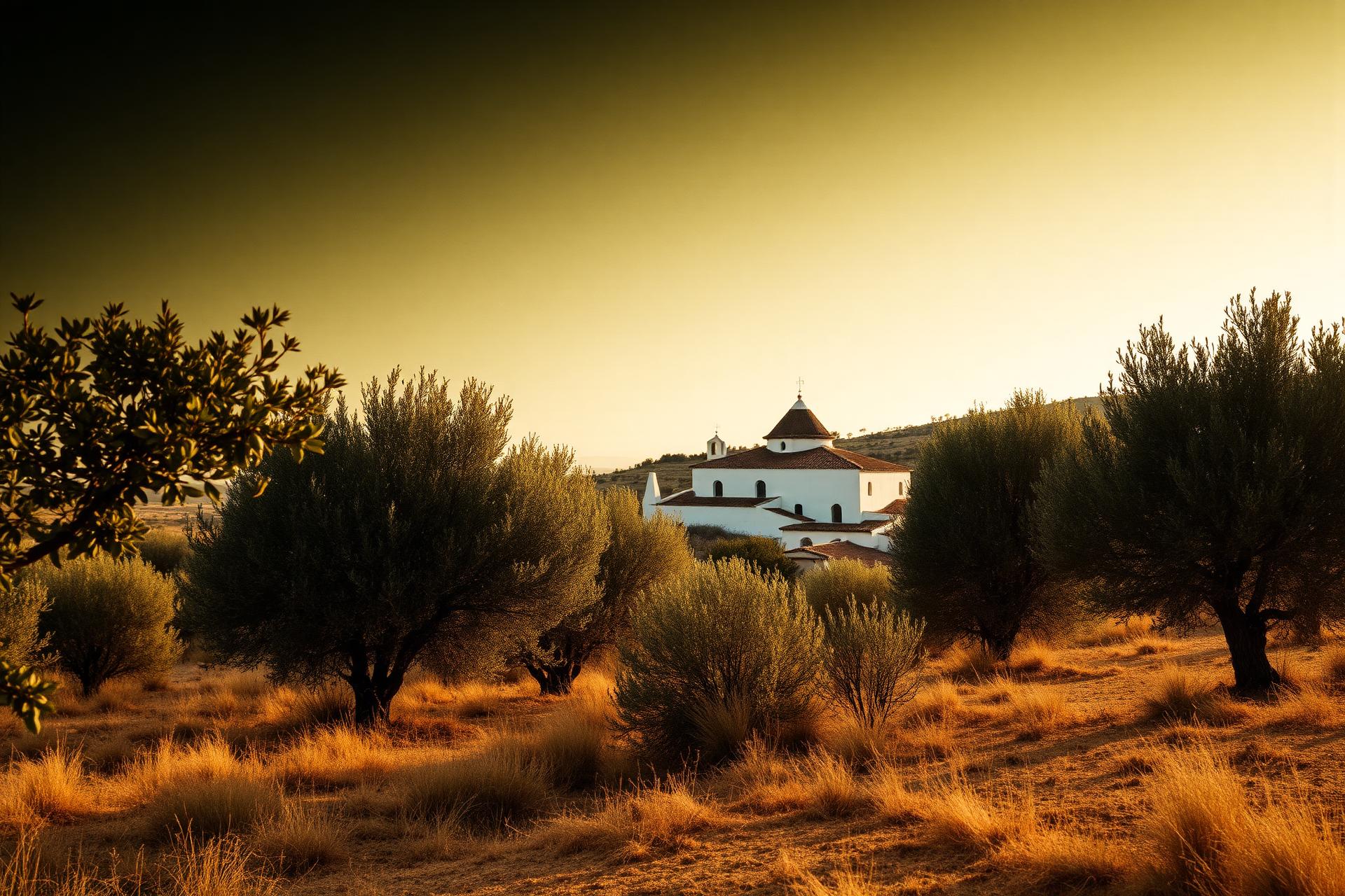 Amanhecer entre oliveiras — Puglia, Itália